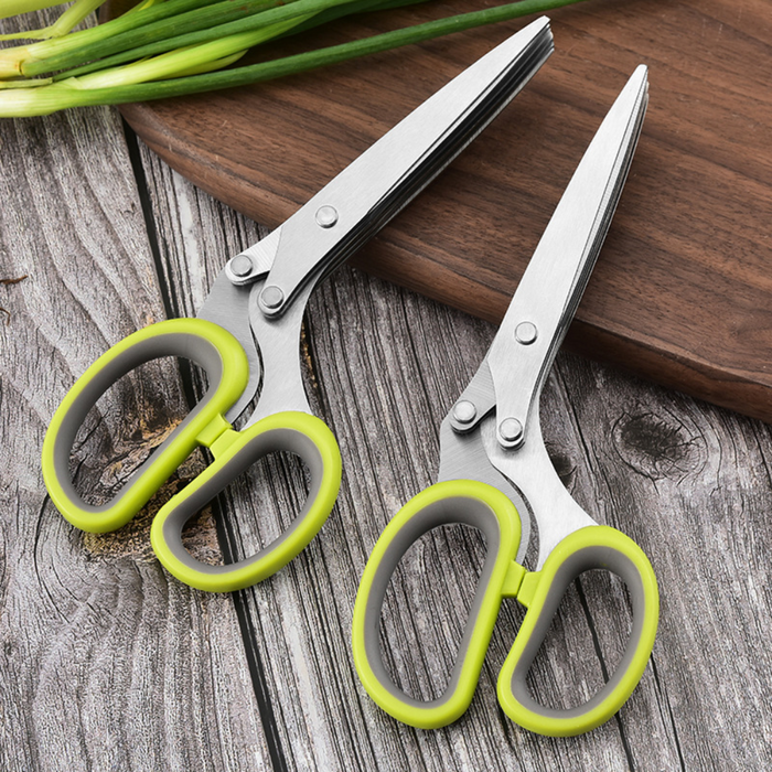 HippoMart Multi-purpose Stainless Steel Scissors for Cutting Green Onions, Seaweed, Herbs, and Shredding Food HippoMart 
