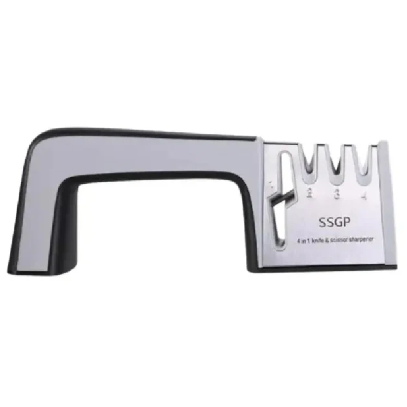 Chef's SUS304 Stainless Steel Kitchen 4-in-1 Knife & Scissor Sharpening Tool - HippoMart SG