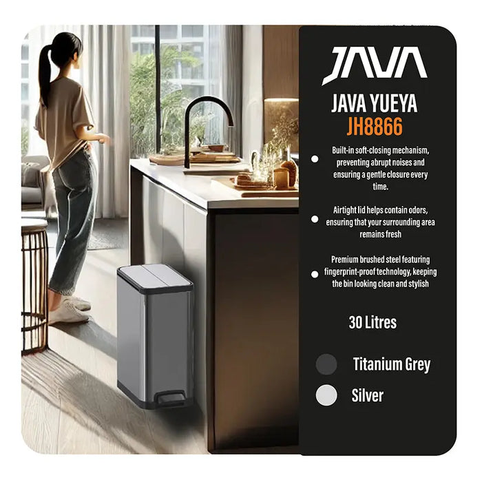 JAVA YUEYA, JH8866, 30L, Slim Step Bin with Soft Closing - Image #9