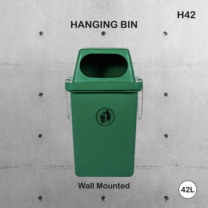 AUSKO H42 42L, Hanging Bin, Polyethylene Bin