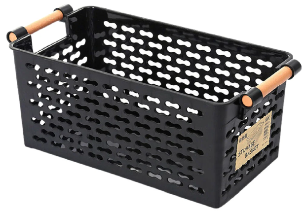 HippoMart General Purpose Japanese Rectangle Perforated Plastic Storage Container, Multiple Colour