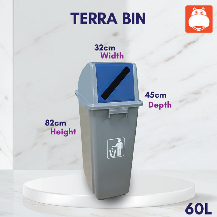 Terra TSB-1, 60L, Slim Bin with Recycling Option