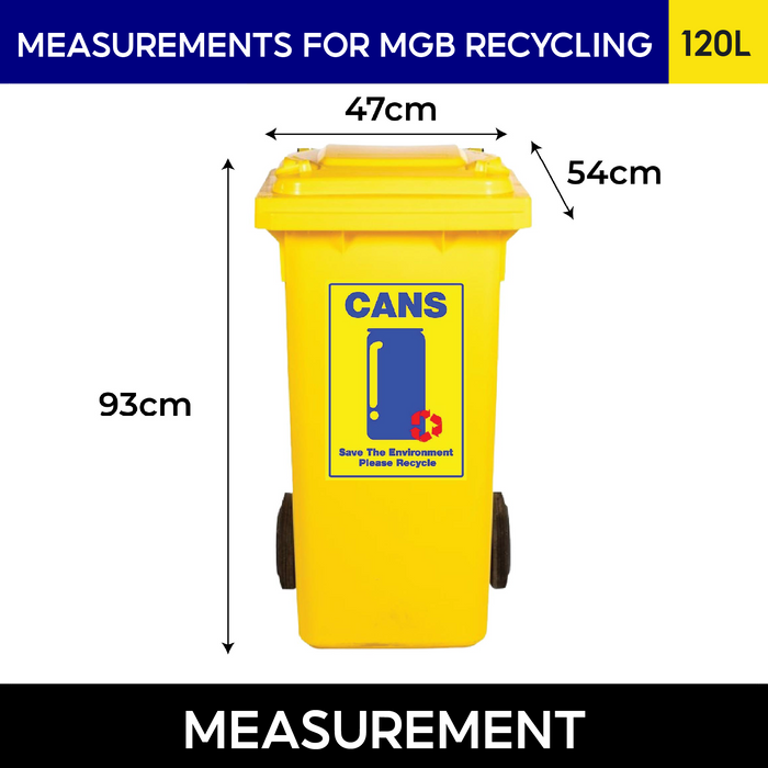 Mobile Garbage Bin | MGB | 80L, 100L, 120L, 240L, 360L | Recycling Trash Bin | Dustbin | Dustbin for Kitchen - HippoMart SG