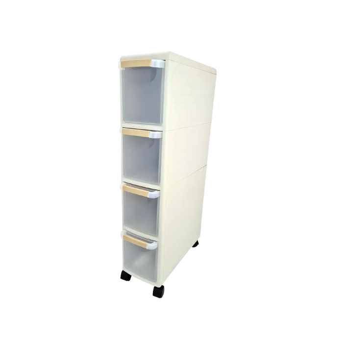 MODECO Slim Rolling Household Cabinet, 3 or 4 Tier - Image #1