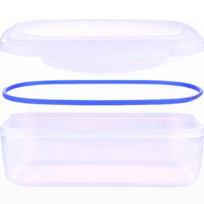 Transparent Plastic Rectangular Leakproof 3 Piece Food Storage Container Set