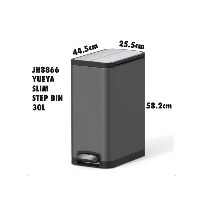 JAVA YUEYA, JH8866, 30L, Slim Step Bin with Soft Closing - HippoMart SG