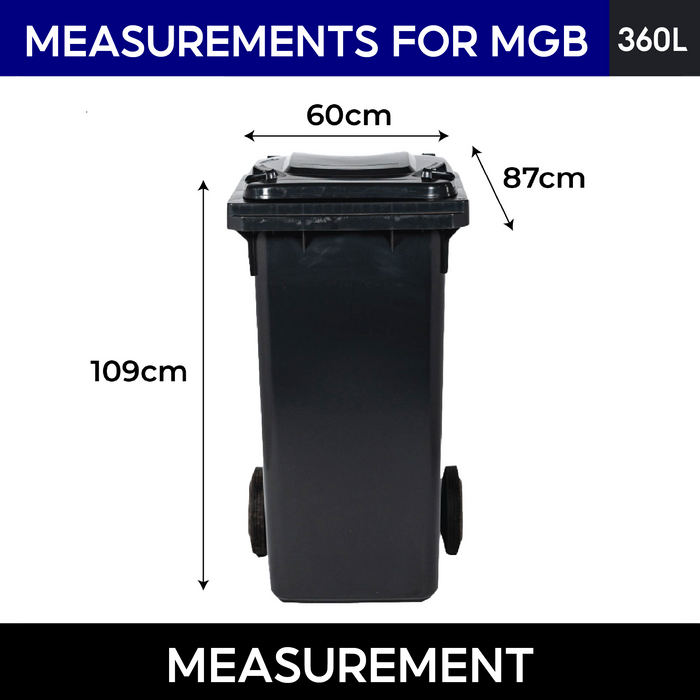 Mobile Garbage Bin | MGB | 80L, 100L, 120L, 240L, 360L | Trash Bin | Dustbin | Dustbin for Kitchen - HippoMart SG