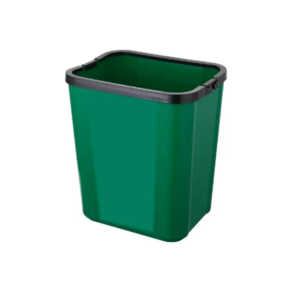 Non Lid Bin with Bag Holder, 15L, Green, Grey