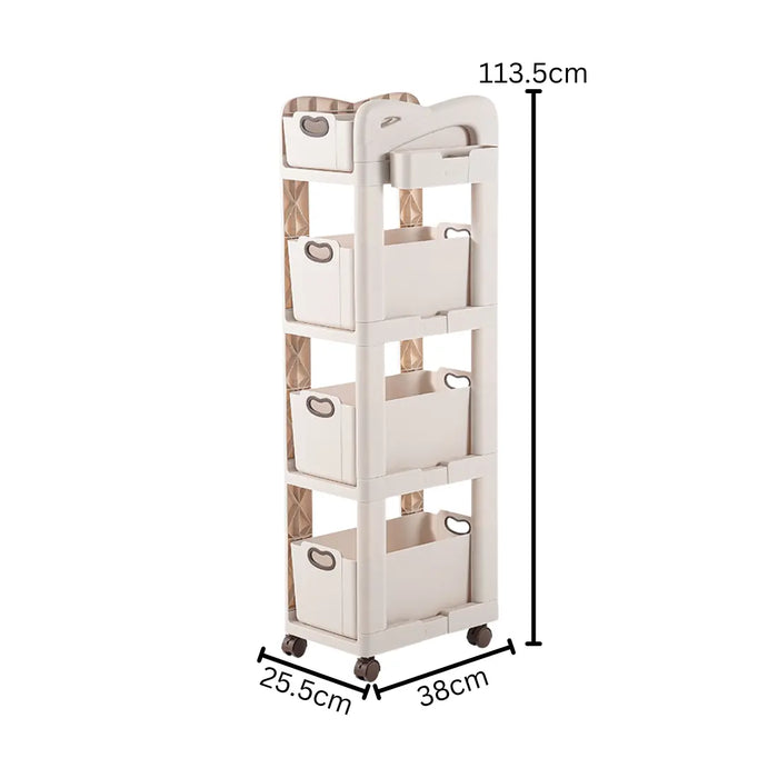 Storage Rack with Wheels, Trolley Shelf, Multipurpose Movable Organizer, Under Desk Trolley - Image #12