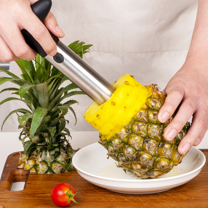 HippoMart Pineapple Corer in SUS304 Stainless Steel with Ergonomic Handle (Upgraded, Reinforced, Thicker Blade) - HippoMart 