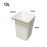 Wooden Handle Dustbin, 12L, Multiple Colours - HippoMart SG