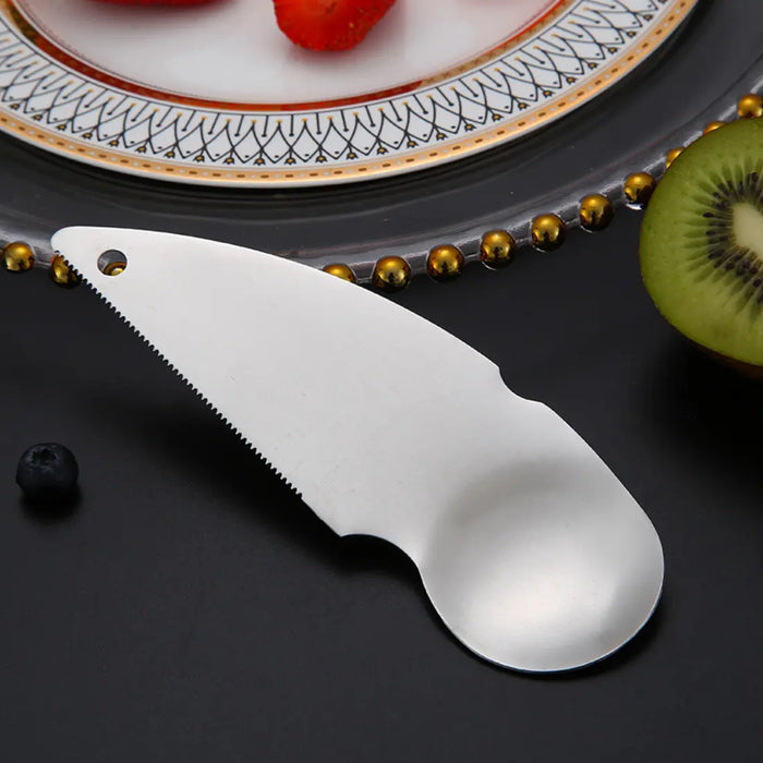 HippoMart Stainless Steel Handy Fruit Scoop & Cutter - Image #3