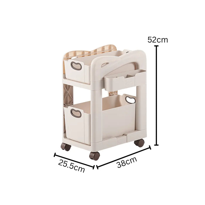 Storage Rack with Wheels, Trolley Shelf, Multipurpose Movable Organizer, Under Desk Trolley - Image #10