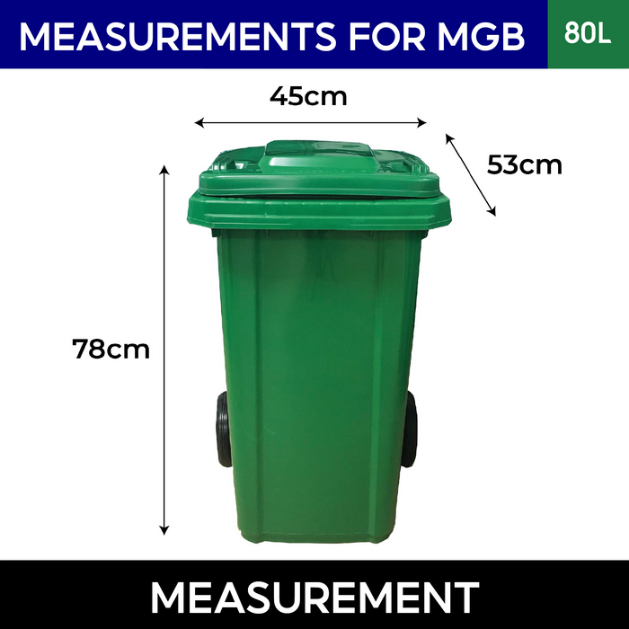 Mobile Garbage Bin | MGB | 80L, 100L, 120L, 240L, 360L | Trash Bin | Dustbin | Dustbin for Kitchen - HippoMart SG