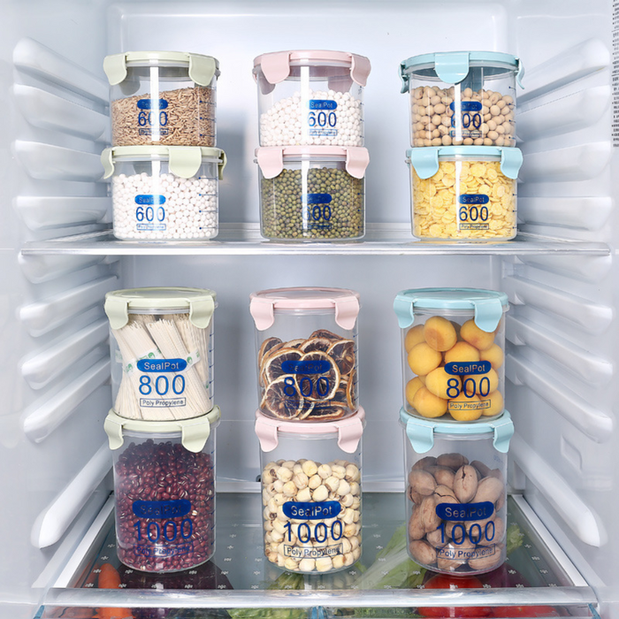HippoMart Food Storage Container Airtight round BPA-Free Food Storage Dispensers (Multiple Size) - HippoMart 