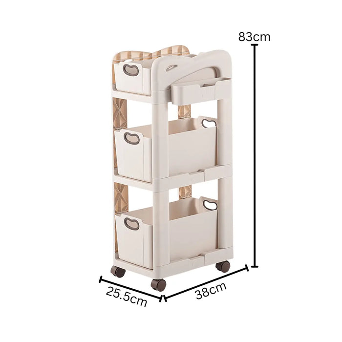 Storage Rack with Wheels, Trolley Shelf, Multipurpose Movable Organizer, Under Desk Trolley - Image #11