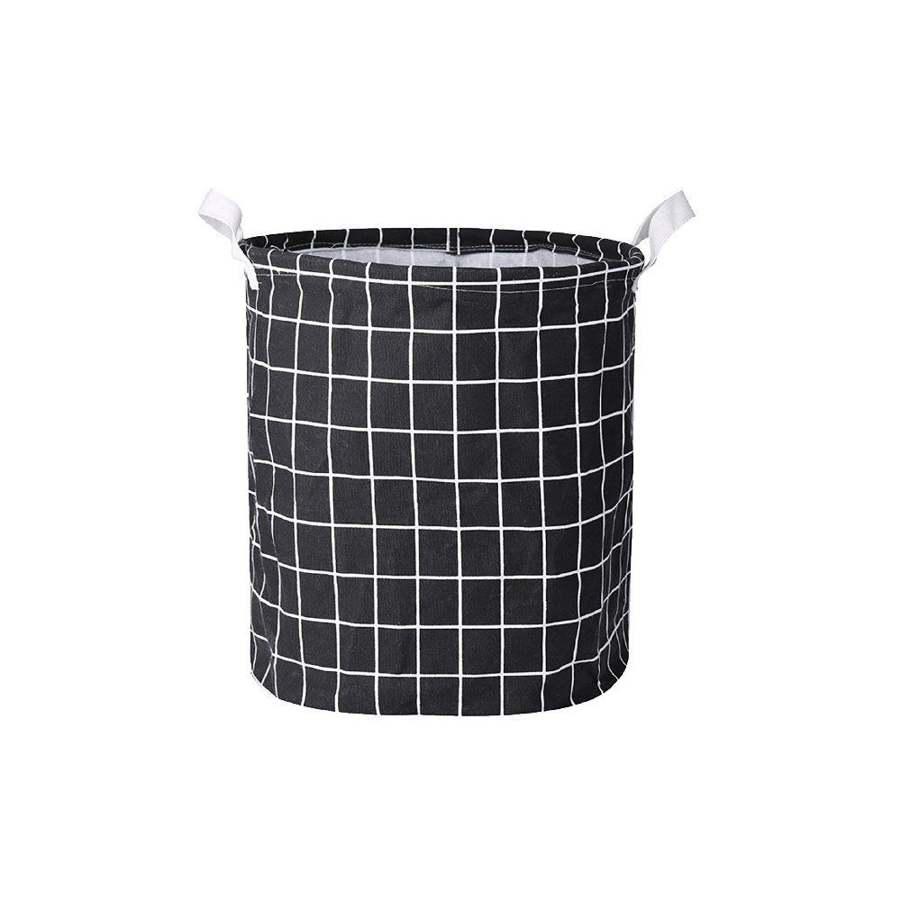 HippoMart Round Fabric Foldable Laundry Basket [Multiple Colours] - HippoMart 