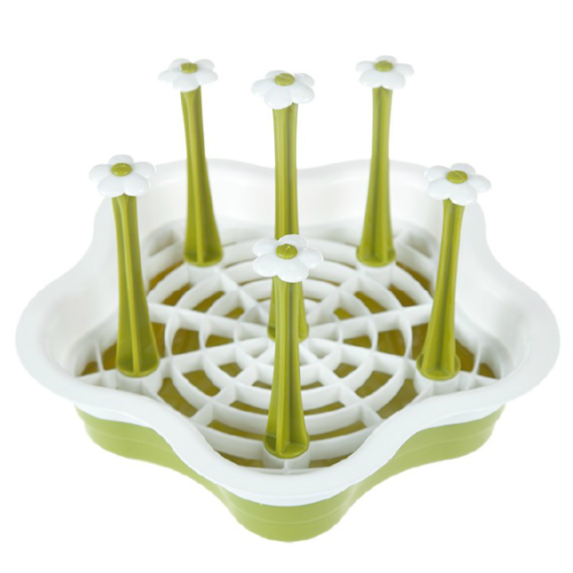 HippoMart Plastic Draining Cup Holder Drying Rack - Green - HippoMart 