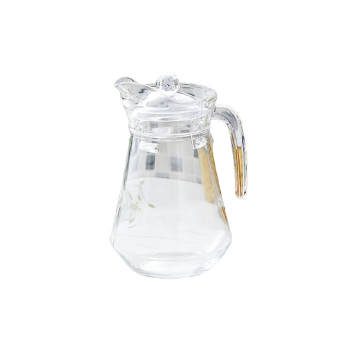 Hippoart Luminarc Glass Beverage Drink Pitcher with Lid and Handle  - 1.3L - HippoMart 