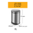 JAVA Dustbin | BELLE | JH8868 | 6L | Step Bin | Soft Closing | Trash Bin | Dustbin for Kitchen - HippoMart SG
