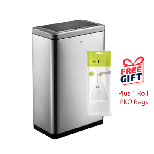 EKO Dustbin | Bravia | EK9233 | 45L | Dustbin | Trash Bin | Waste Bin | Stainless Steel | Sensor Bin