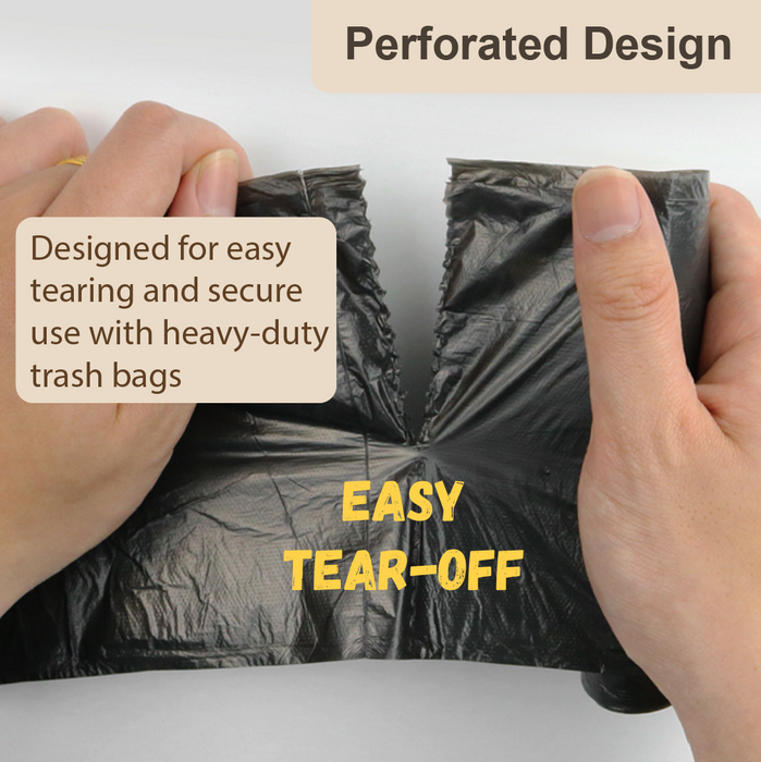 Heavy-Duty Thick Large Black Trash Bags (Roll Pack) - HippoMart SG