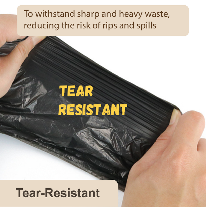 Heavy-Duty Thick Large Black Trash Bags (Roll Pack) - HippoMart SG