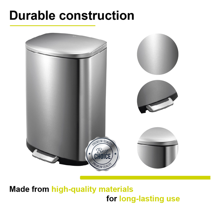 EKO Dustbin | Della | EK9366 | Trash Bin | Waste Bin | Soft Closing | 6L/12L/20L/35L/50L - HippoMart SG