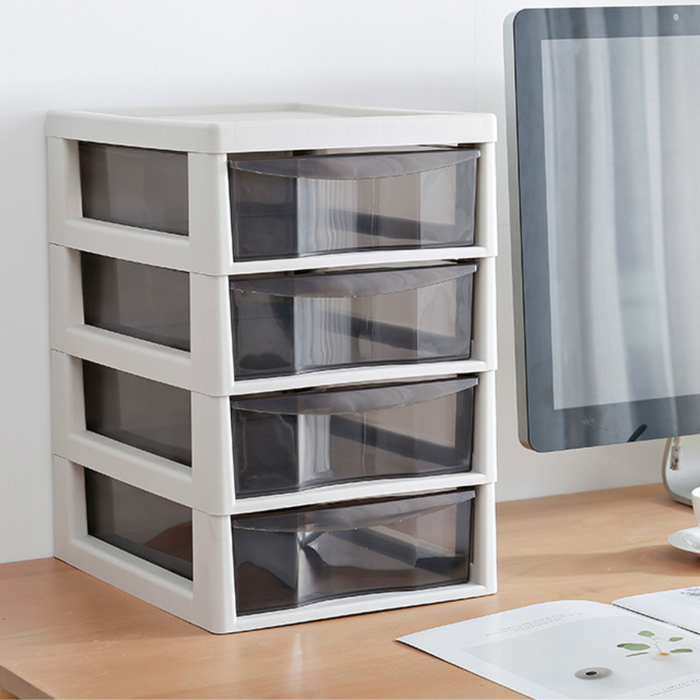 Desktop Organiser | Drawer 3 Tier | Drawer 4 Tier | Clear Tray | Office | Drawer Storage Box | File Storage Cabinet