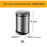 JAVA Dustbin | BELLE | JH8868 | 6L | Step Bin | Soft Closing | Trash Bin | Dustbin for Kitchen - HippoMart SG