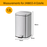 JAVA Dustbin | ESTELLE | JH8855A | Multiple Sizes | Trash Bin | Dustbin for Kitchen | Rubbish Bin - HippoMart SG