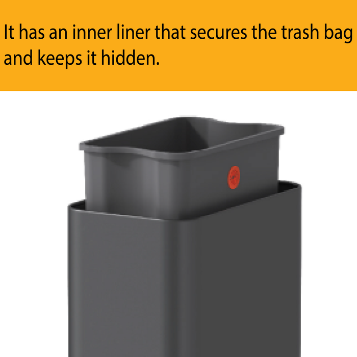 JAVA Dustbin | YUEYA | JH8866 | 30L | Slim Step Bin | Soft Closing | Trash Bin | Dustbin for Kitchen - HippoMart SG