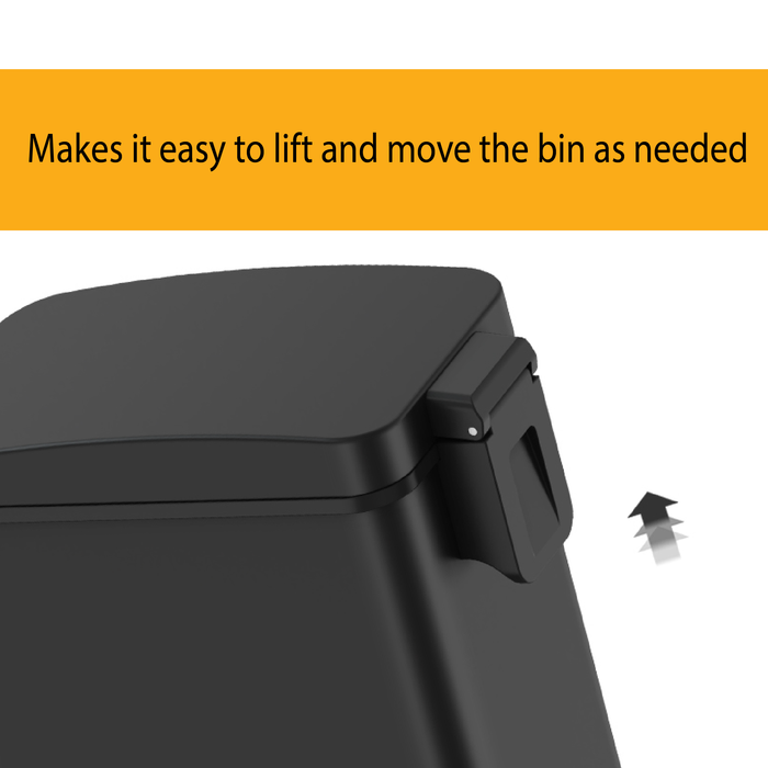 JAVA Slim Dustbin | COBBER | JH8867 | 8L | Steel Pedal Bin | Trash Bin | Dustbin for Kitchen - HippoMart SG