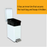 JAVA Dustbin | KATIE | JH8875 | 6L | Step Bin | Soft Closing | Trash Bin |  Dustbin for Kitchen - HippoMart SG