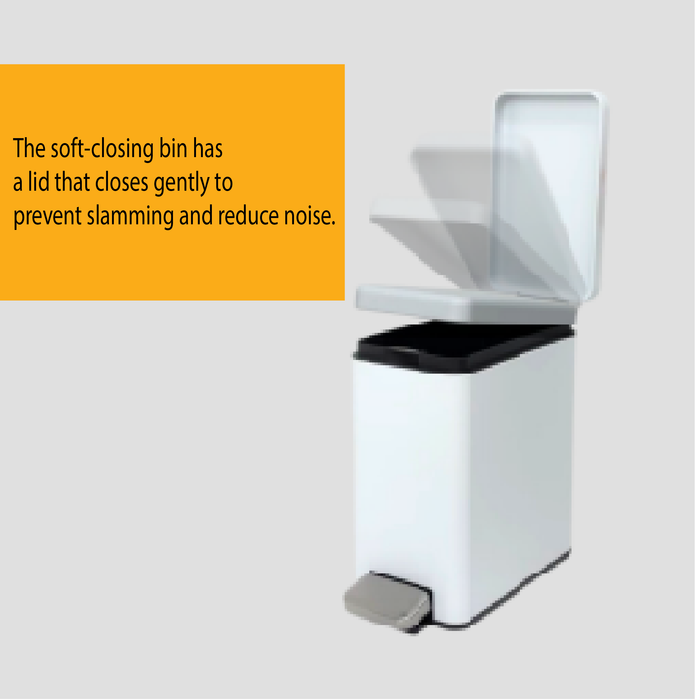JAVA Dustbin | KATIE | JH8875 | 6L | Step Bin | Soft Closing | Trash Bin |  Dustbin for Kitchen - HippoMart SG