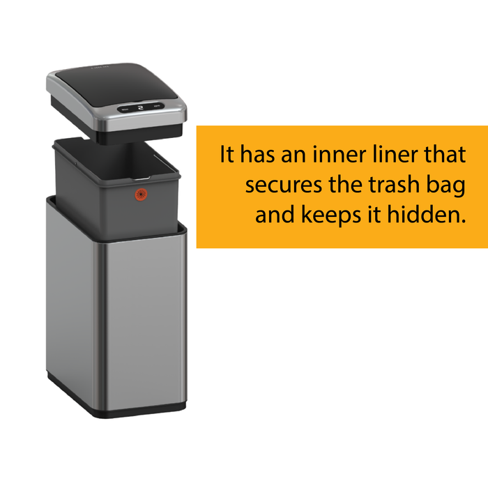 JAVA Dustbin | MARY | JH8823 | 8L | Sensor Slim | Soft Closing | Trash Bin | Dustbin for Kitchen - HippoMart SG