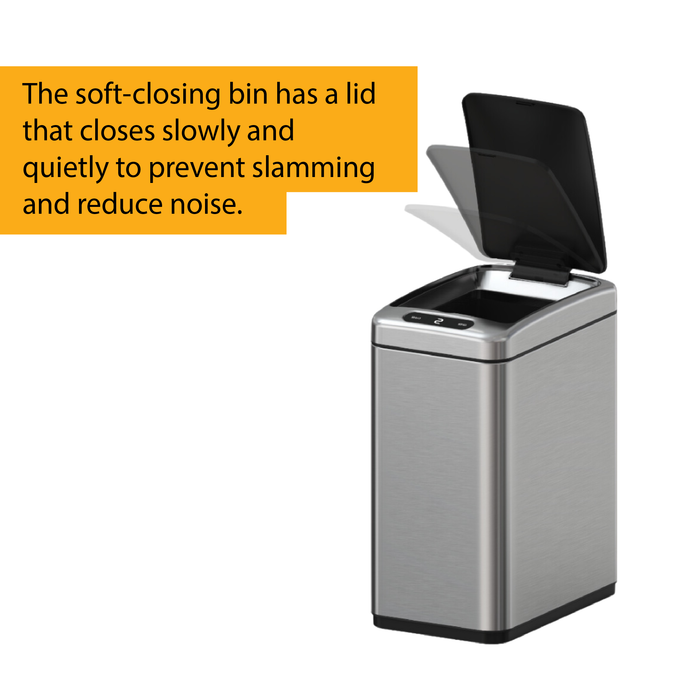 JAVA Dustbin | MARY | JH8823 | 8L | Sensor Slim | Soft Closing | Trash Bin | Dustbin for Kitchen - HippoMart SG
