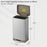 EKO Dustbin | Hudson | EK9168 | Trash Bin | Waste Bin | Stainless Steel | Step Pedal Bin | Soft Closing - HippoMart SG