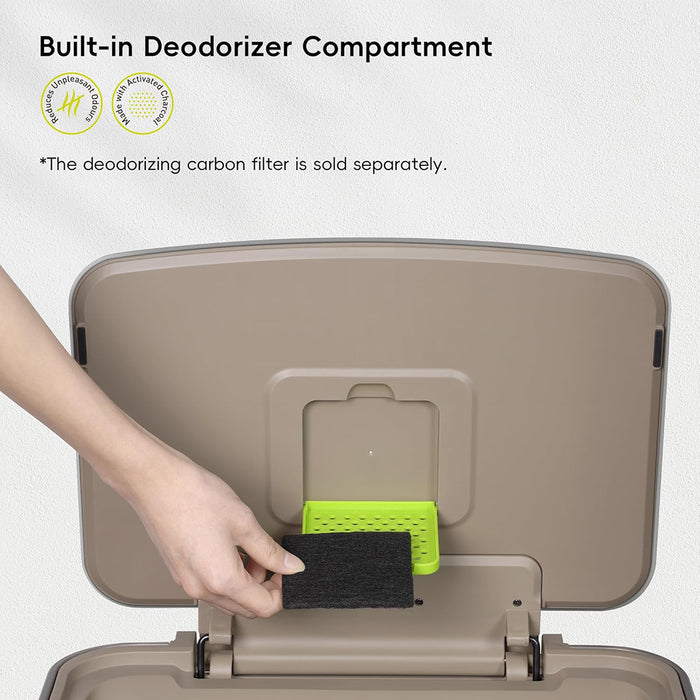 EKO Dustbin | Hudson | EK9168 | Trash Bin | Waste Bin | Stainless Steel | Step Pedal Bin | Soft Closing - HippoMart SG