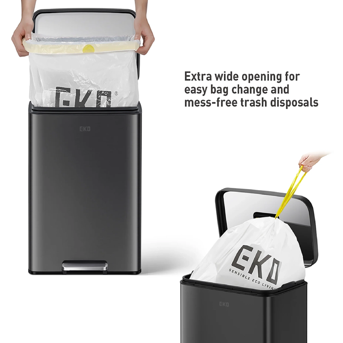 EKO Dustbin | Madison | EK9361 | Trash Bin | Waste Bin | Stainless Steel | Step Pedal Bin | Soft Closing