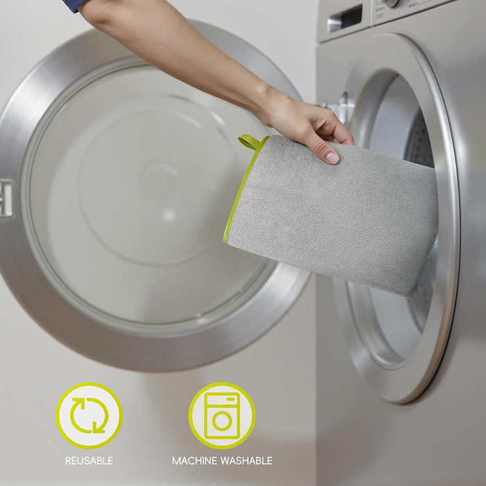 EKO Microfiber Cleaning Mitt | Stainless Steel Cloth | Lint-Free Reusable Polishing Cloth
