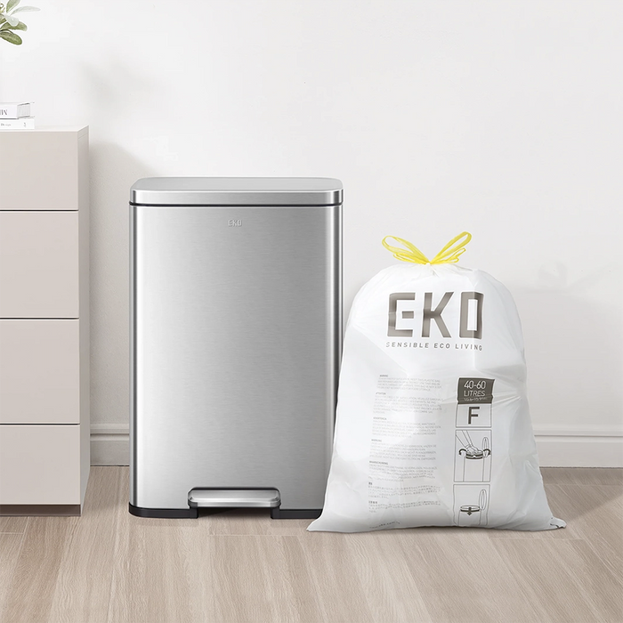 EKO | Drawstring Trash Bags | Waste Bags | Garbage Bags | Integrated Drawcord | Extra Strong | Tear Resistant | 3L-60L