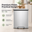 EKO | Ecocasa II | EK9138 | 30L + 30L | Pedal Dustbin | Indoor Dustbin - HippoMart SG
