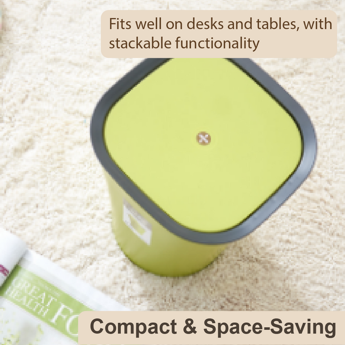 GENIE Dustbin | Flip Waste Bin | 8.5L | Multiple Colours | Kitchen Bin | Rubbish Bin - HippoMart SG