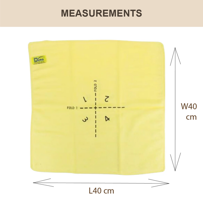 HippoMart 4 Side Indicator Microfiber Cleaning Cloths, Multiple Colors - HippoMart SG