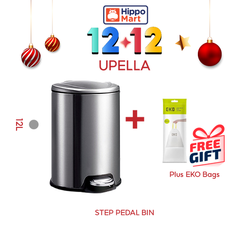UPELLA Dustbin | OPTIMAL LIFE | 12L | Pedal Waste Bin | Soft Closing | Trash Bin | Kitchen Bin