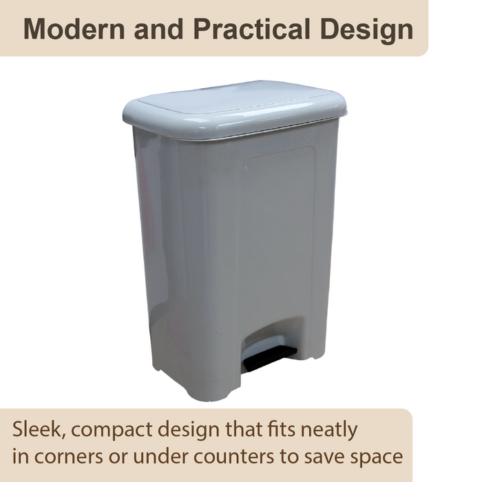 HAPPY BIN | Dustbin | Pedal Waste Bin | 25L, 35L | Waste Bin | Kitchen Bin | Plastic Bin | Bin - HippoMart SG