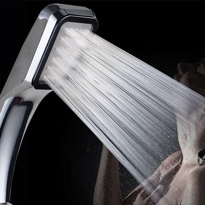 HippoMart Chrome Pressure Boost & Water Saving Screw-On Showerhead HippoMart 