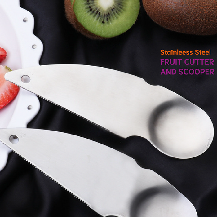 HippoMart Stainless Steel Handy Fruit Scoop & Cutter HippoMart 