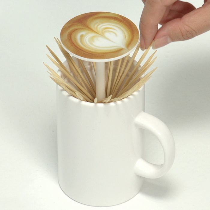 HippoMart Creative Barrista Mug Toothpick Dispenser